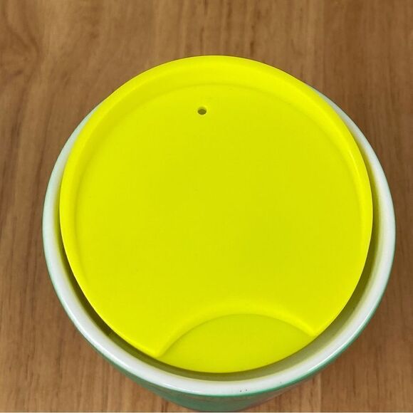 Starbucks Spring Petunia Ceramic Tumbler Cup Green Pink 12OZ - Picture 7 of 9